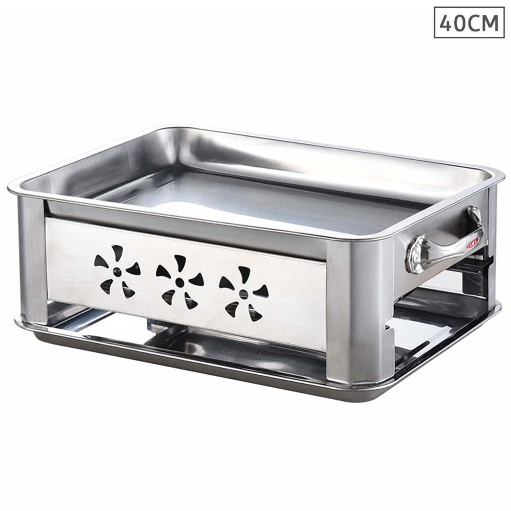 40CM Portable Stainless Steel Outdoor Chafing Dish BBQ Fish Stove Grill Plate $ 77.90