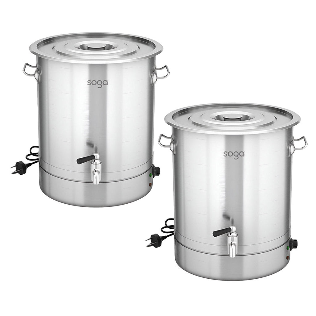 SOGA 2X 21L Stainless Steel URN Commercial Water Boiler 2200W $ 560.50