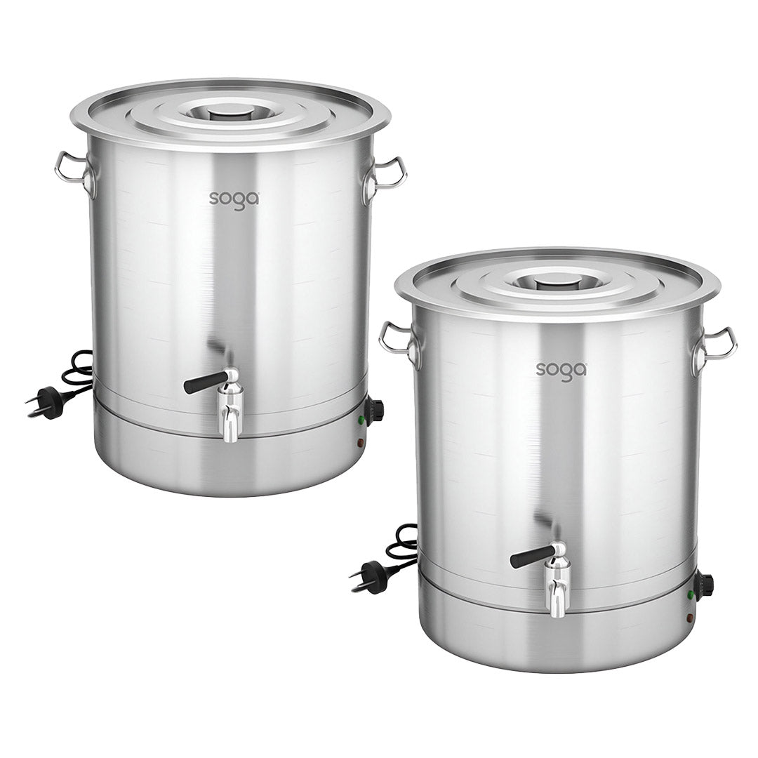SOGA 2X 21L Stainless Steel URN Commercial Water Boiler 2200W $ 560.50
