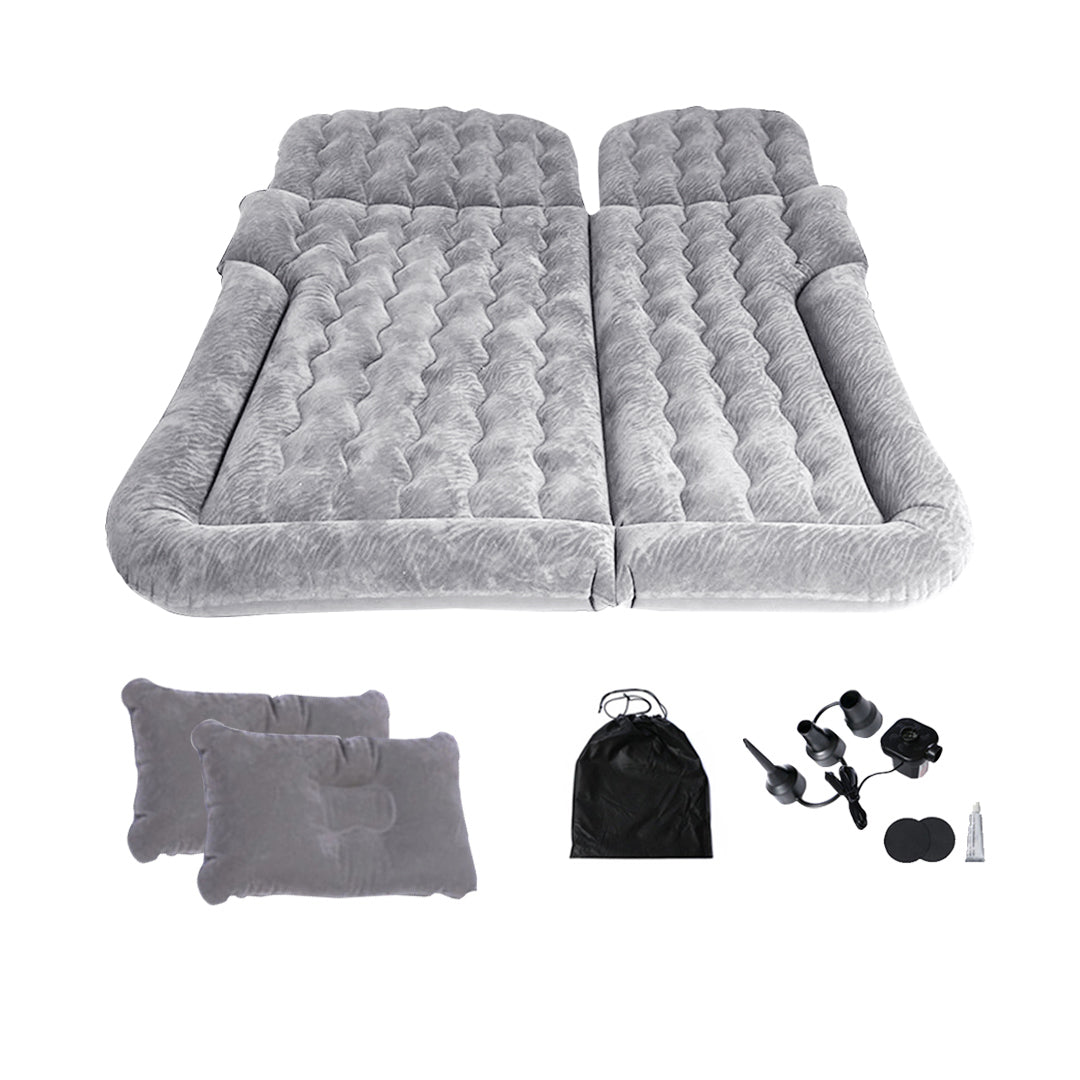 SOGA Grey Inflatable Car Boot Mattress Portable Camping Air Bed Travel Sleeping Essentials $ 102.50