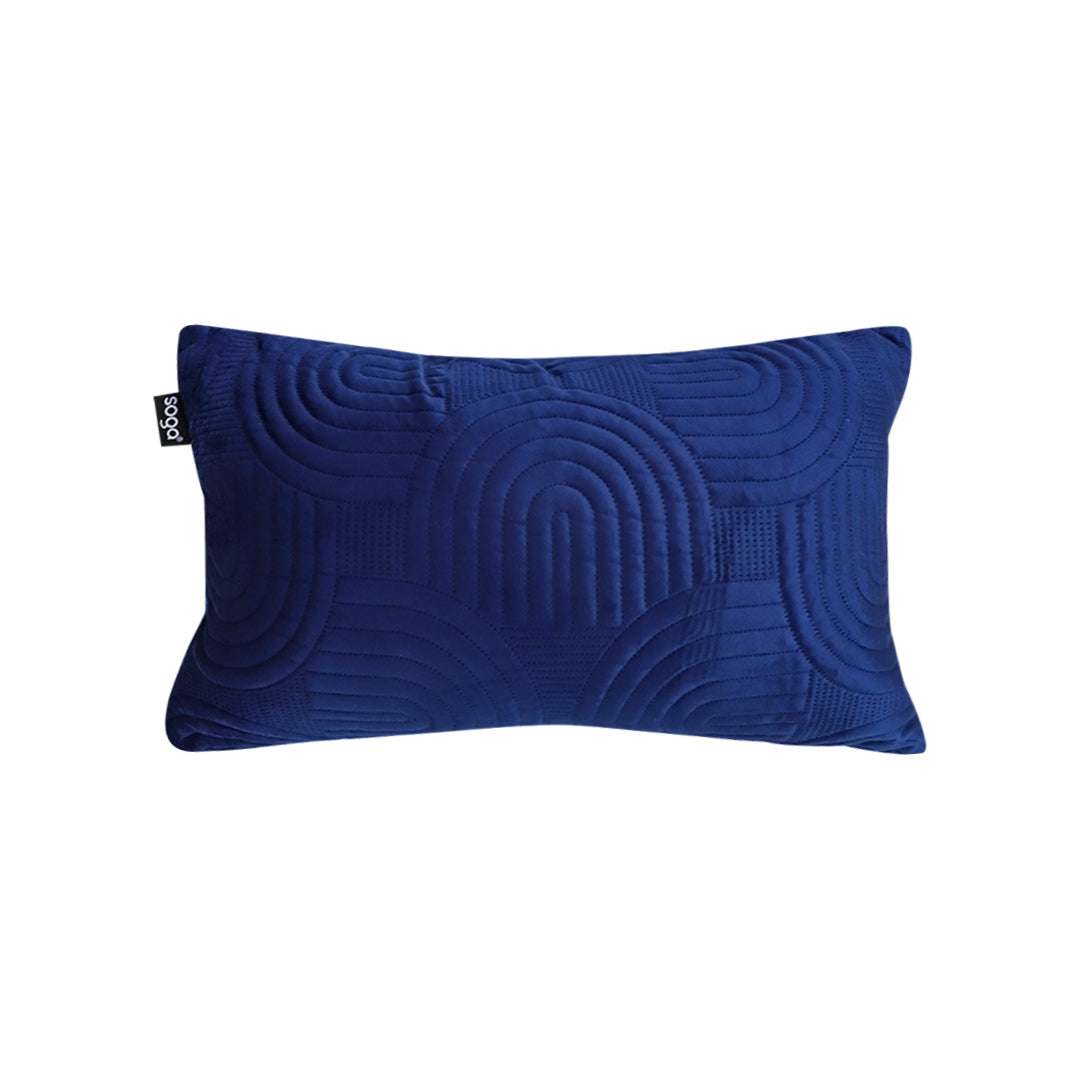 SOGA 30cm Blue Textured Geometric Pattern Decorative Throw Pillow $ 61