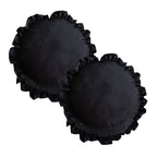 SOGA 2X 45cm Butterfly Black Vintage Lotus Leaf Edge Round Throw Pillow $ 129.50