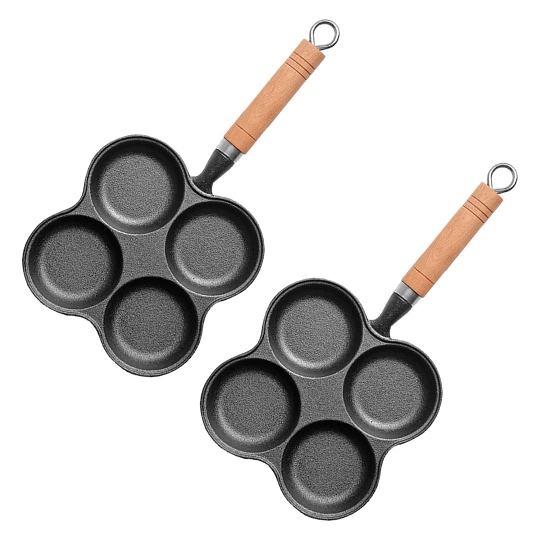SOGA 2X 4 Mold Multi-Portion Cast Iron Breakfast Fried Egg Pancake Omelet Fry Pan $ 129.50
