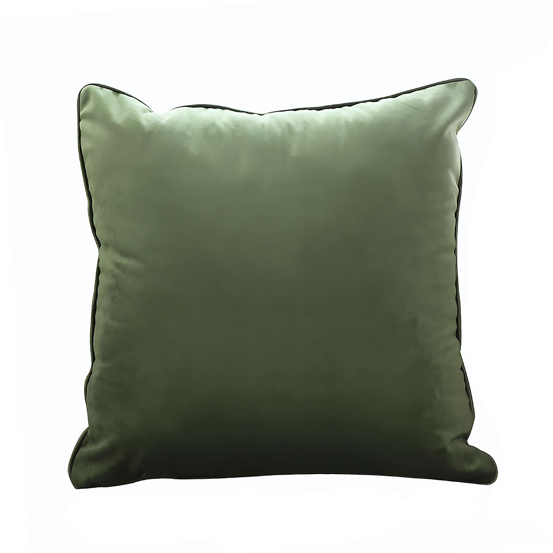 SOGA 45cm Subtle Army Green Foliage Velvet Square Throw Pillow $ 46.90