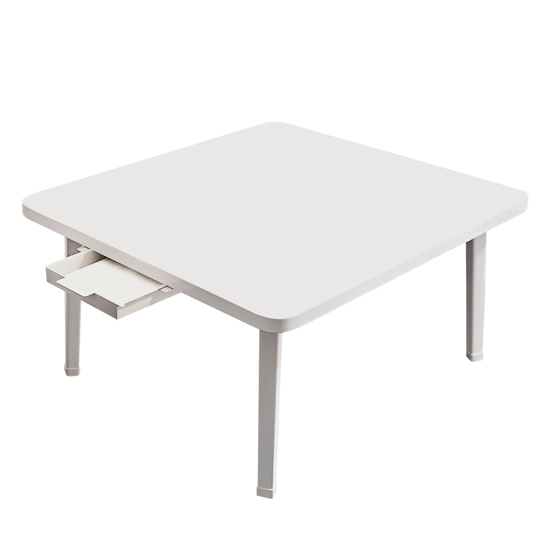 SOGA White Portable Floor Table Small Square Space-Saving Mini Desk Home Decor $ 66.90