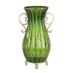 SOGA 51cm Green Glass Oval Floor Vase with Metal Flower Stand $ 366.90