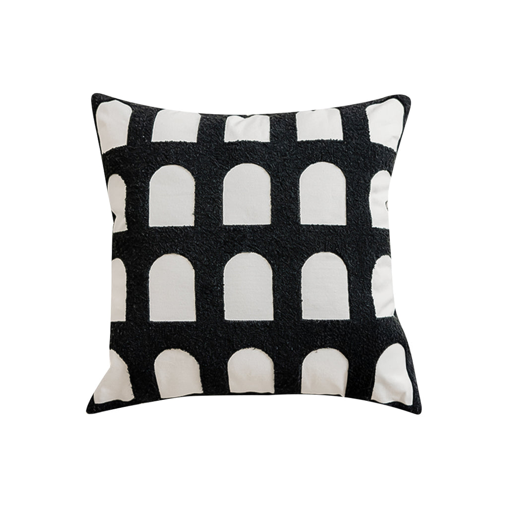 SOGA 45cm Contemporary Black White Arch Pattern Geometric Throw Pillow $ 66.90