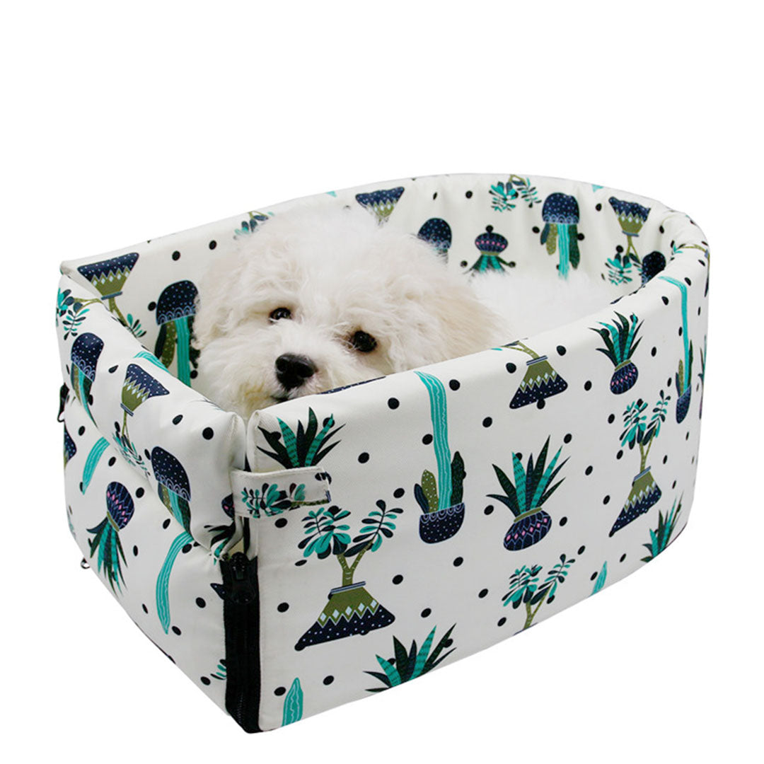 SOGA Car Central Control Nest Pet Safety Travel Bed Dog Kennel Portable Washable Pet Bag White $ 55.50