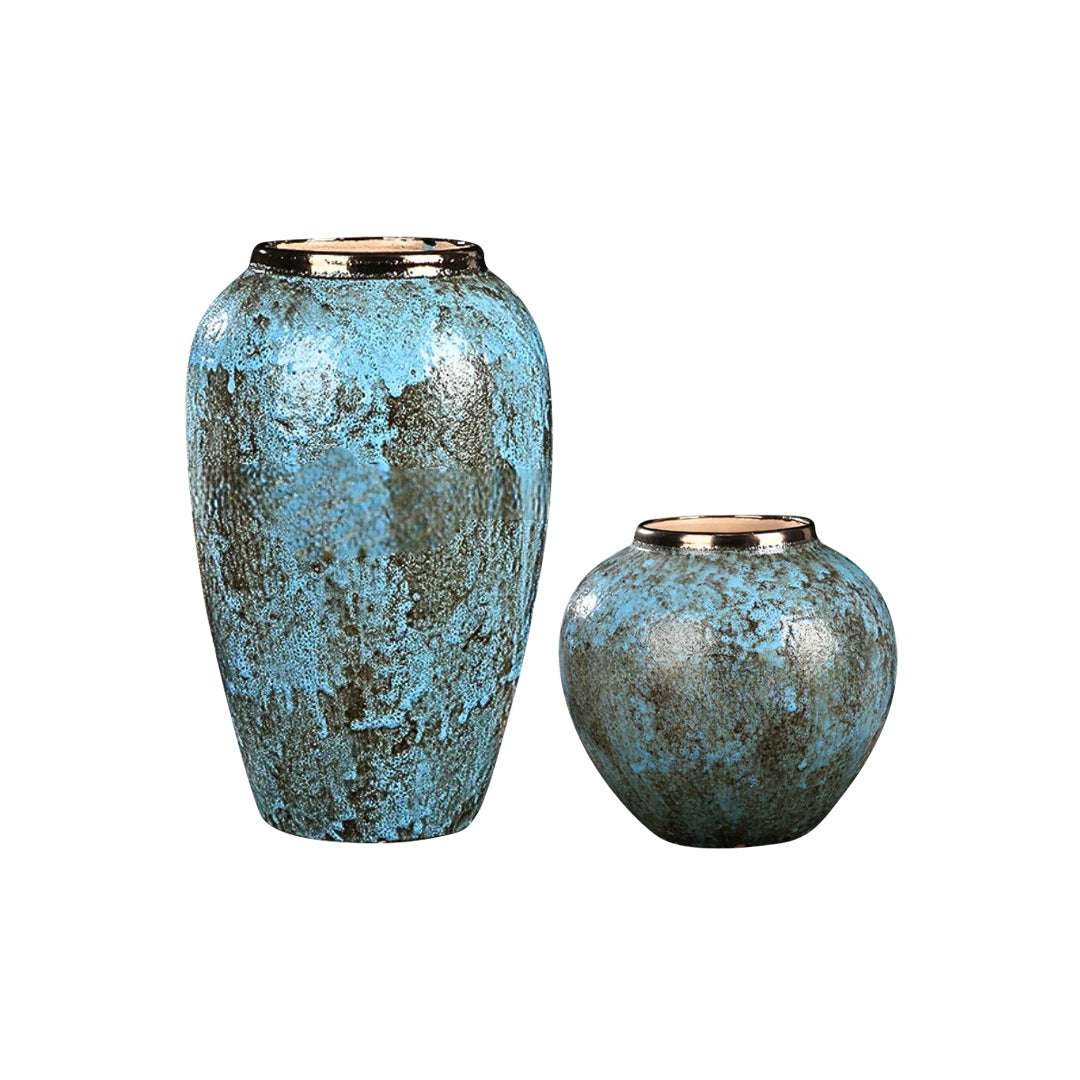 SOGA Home & Living Bundle – Light Blue Ceramic Flower Vases for Elegant Living Room Decor $ 161