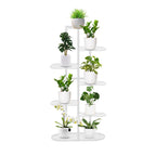 SOGA 7 Tier 8 Pots White Metal Plant Rack Flowerpot Storage Display Stand Holder Home Garden Decor $ 88.90