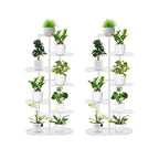 SOGA 2X 7 Tier 8 Pots White Metal Plant Rack Flowerpot Storage Display Stand Holder Home Garden Decor $ 172.90