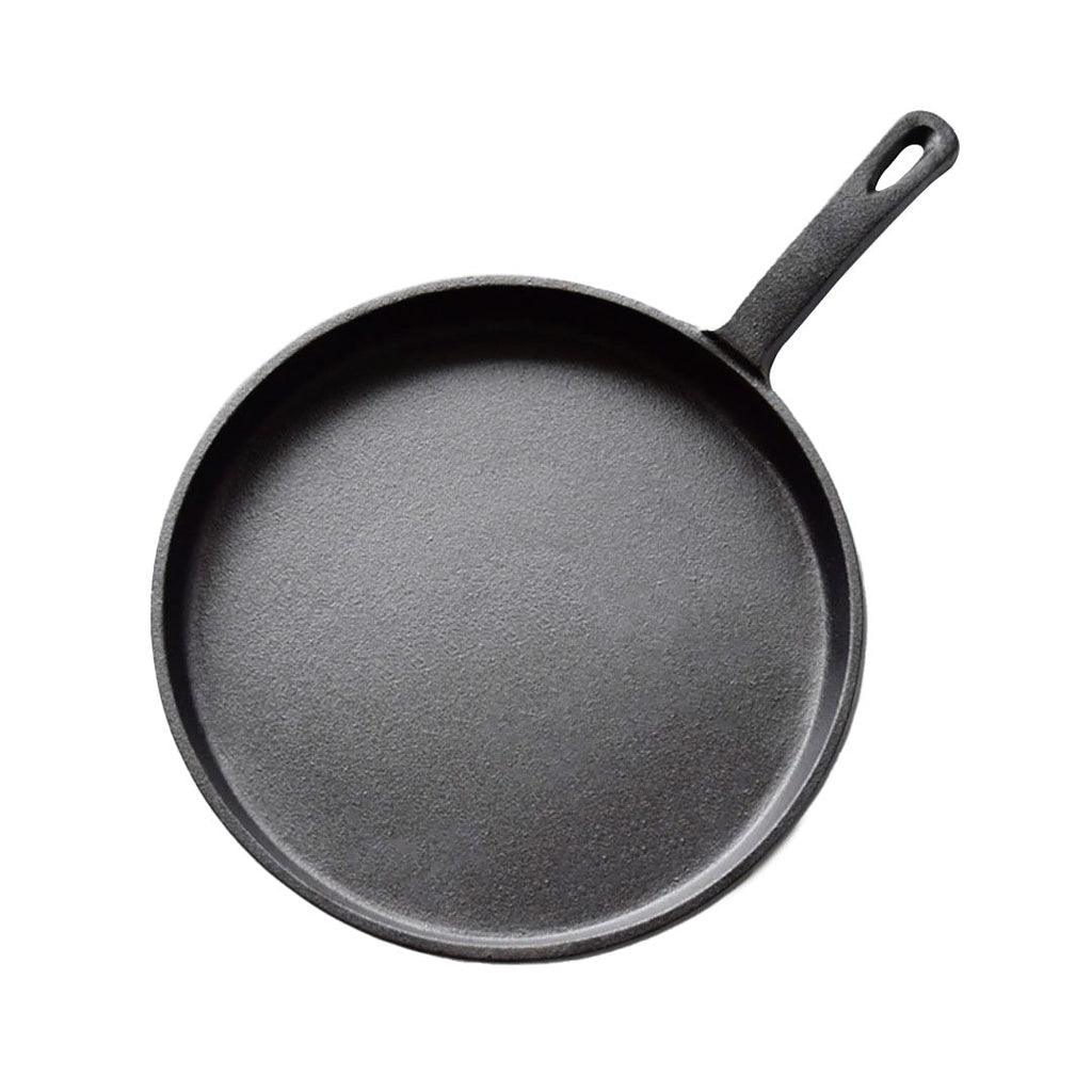 SOGA 26cm Round Cast Iron Frying Pan Skillet Griddle Sizzle Platter $ 61.50