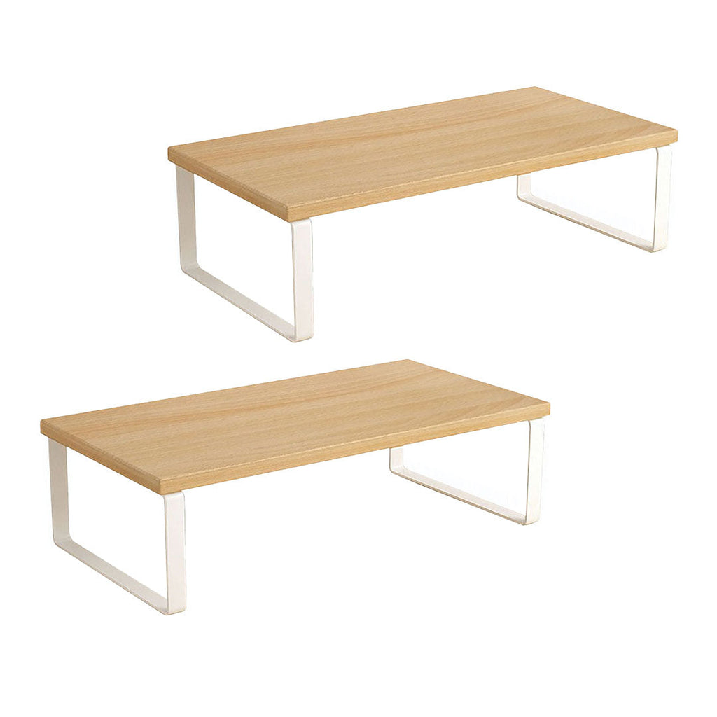 SOGA 2X 50cm Wood Computer Monitor Elevated Stand Desktop Support Station Rack $ 73.50