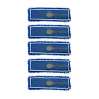 SOGA 5X 100x22 Blue Microfiber Flat Mop Floor Cleaning Pads Rotating Dust Remover $ 131.90