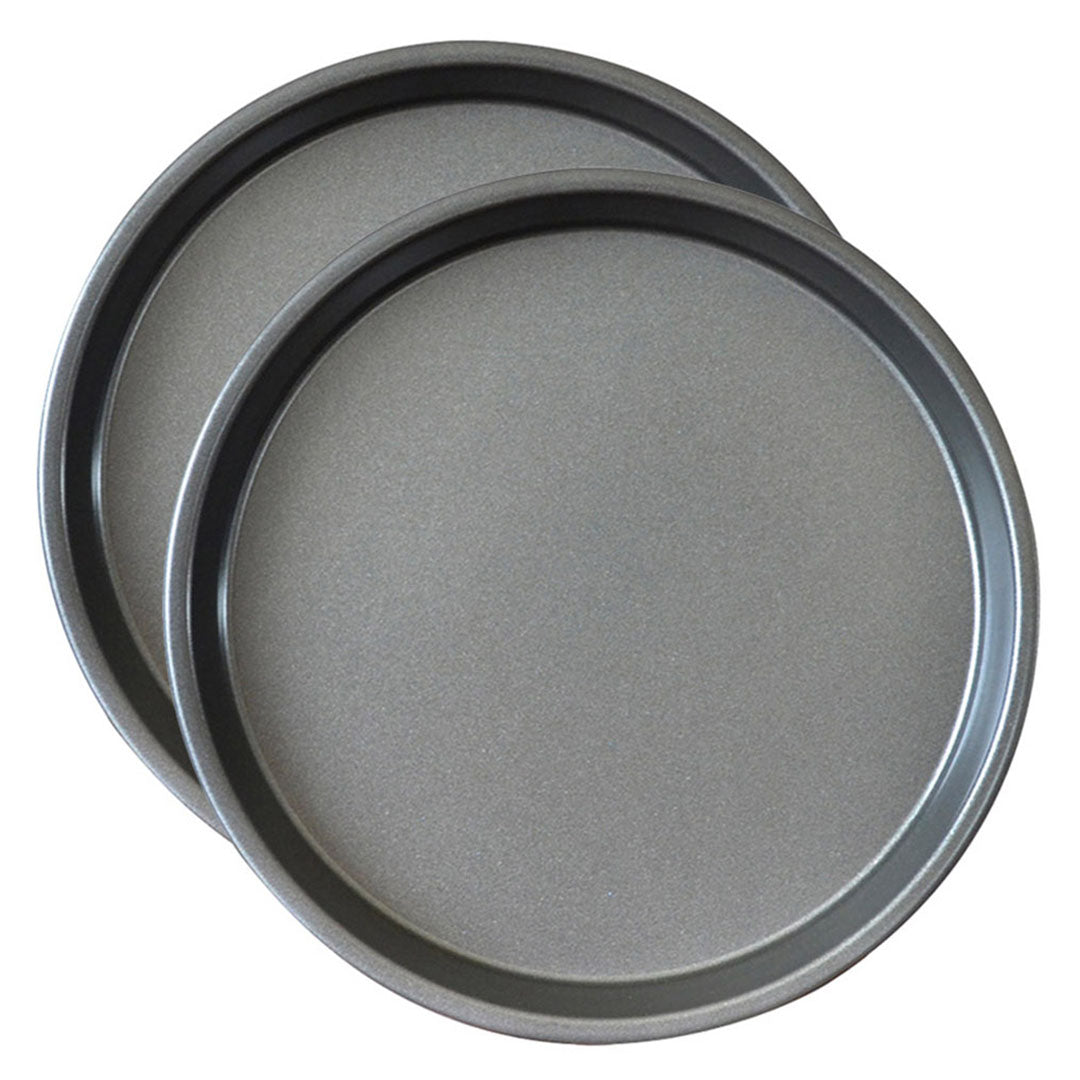 SOGA 2X 10-inch Round Black Steel Non-stick Pizza Tray Oven Baking Plate Pan $ 43.50