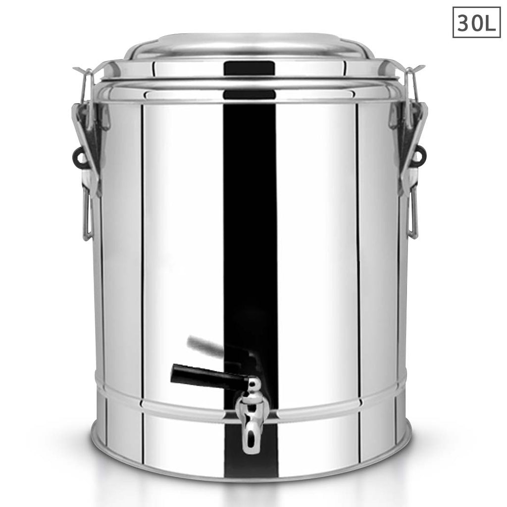 SOGA 30L Stainless Steel Insulated Stock Pot Dispenser Hot & Cold Beverage Container With Tap $ 177.90