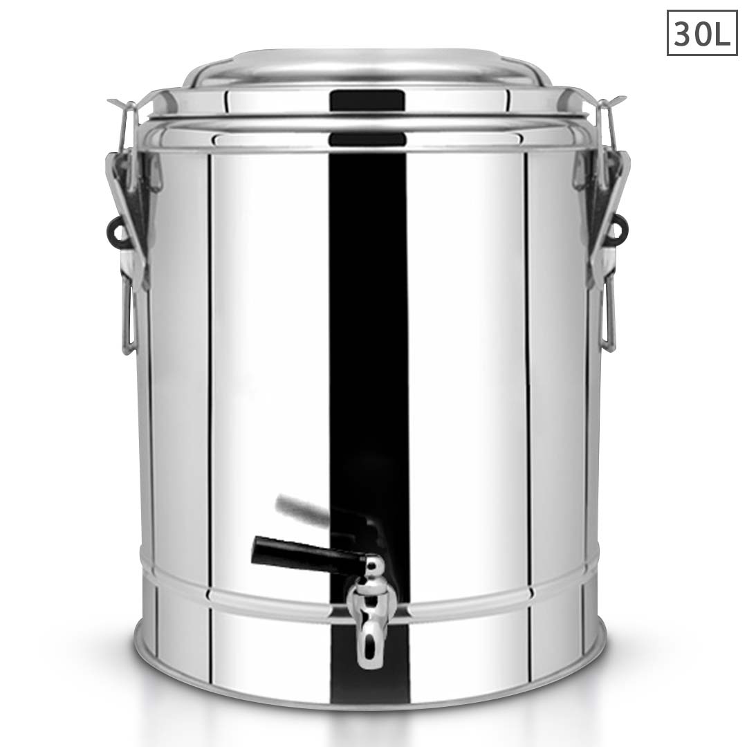 SOGA 30L Stainless Steel Insulated Stock Pot Dispenser Hot & Cold Beverage Container With Tap $ 177.90