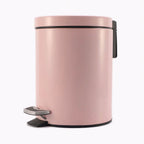 SOGA Foot Pedal Stainless Steel Rubbish Recycling Garbage Waste Trash Bin Round 12L Pink