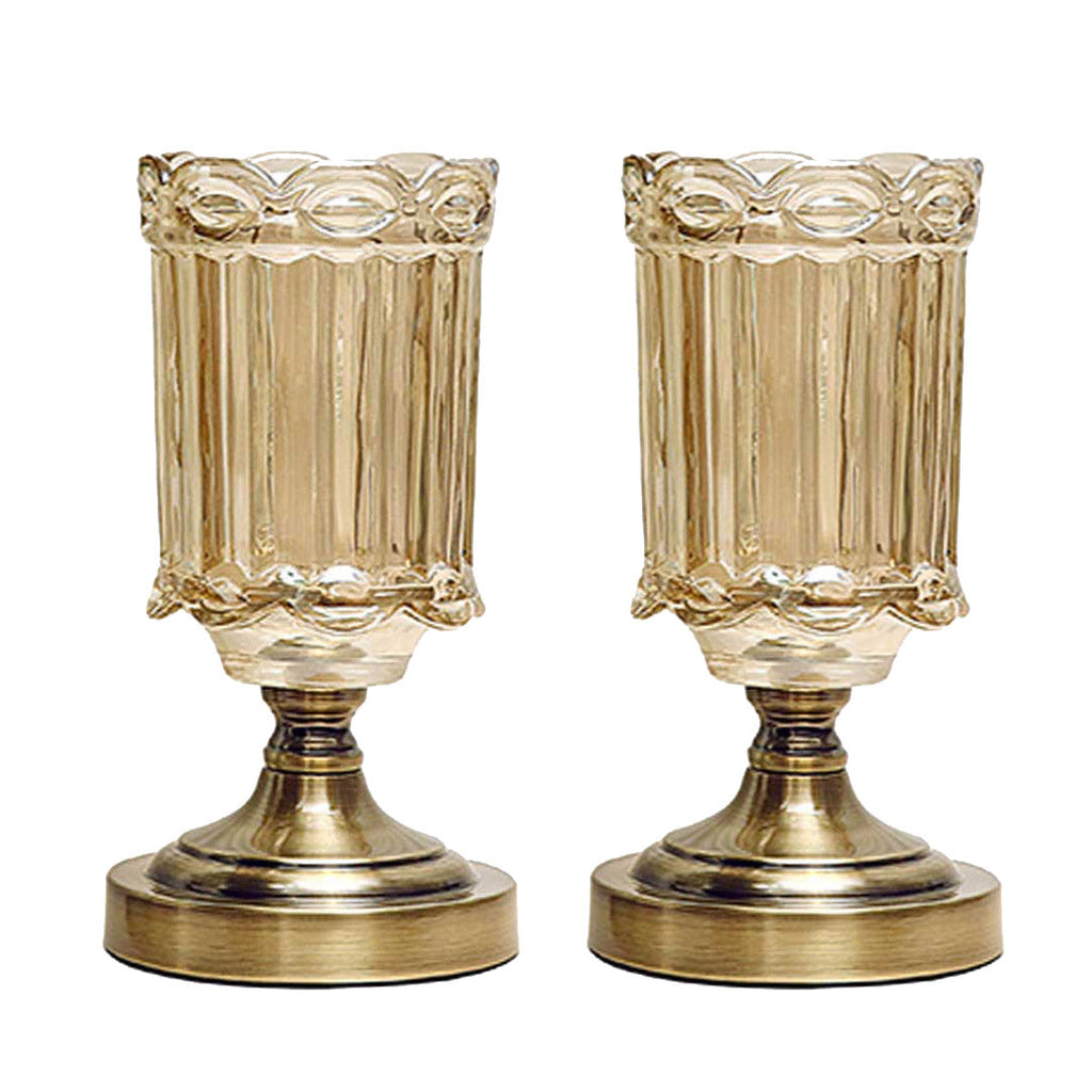 SOGA 2X 25cm Transparent Glass Flower Vase with Metal Base Filler Vase $ 151.50