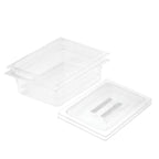 SOGA 100mm Clear Gastronorm GN Pan 1/2 Food Tray Storage Bundle of 2 with Lid $ 85.50