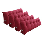 SOGA 4X 100cm Rose Red Triangular Wedge Bed Pillow Headboard Backrest Bedside Tatami Cushion Home Decor $ 379.90