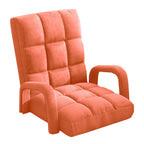SOGA Foldable Lounge Cushion Adjustable Floor Lazy Recliner Chair with Armrest Orange $ 211.50