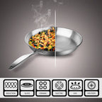 SOGA Stainless Steel Fry Pan 28cm 32cm Frying Pan Top Grade Skillet Induction Cooking FryPan