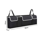 SOGA 4X Oxford Cloth Car Storage Trunk Organiser Backseat Multi-Purpose Interior Accessories Black