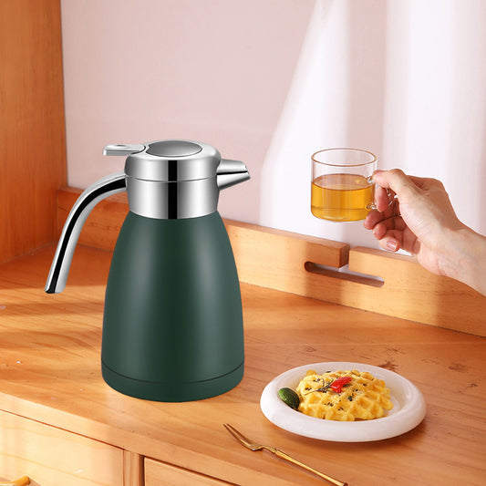 SOGA 2X 1.2L Stainless Steel Insulated Thermal Flask Insulated Vacuum Flask Water Coffee Jug Thermal Green