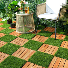 SOGA 2X 11 pcs Coffee DIY Wooden Composite Decking Tiles Garden Outdoor Backyard Flooring Home Decor