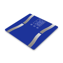 SOGA 2X Glass LCD Digital Body Fat Scale Bathroom Electronic Gym Water Weighing Scales Blue