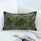SOGA 2X 30cm Throw Pillow Green Leopard Lumbar Decorative Cushion for Living Room Home Decor