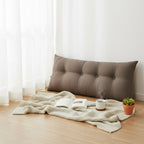 SOGA 2X 120cm Coffee Triangular Wedge Bed Pillow Headboard Backrest Bedside Tatami Cushion Home Decor
