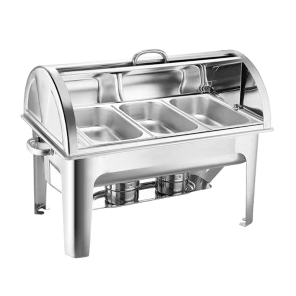 SOGA 3L Triple Tray Stainless Steel Roll Top Chafing Dish Food Warmer $ 336.90