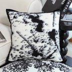 SOGA 50cm Throw Pillow  Black and White Leopard Thick Premium Polyester Fiber for Home Decor