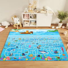 SOGA 2X 120cm Kids Rug Street Map Play Mat Educational Baby Theme Park Area Rugs
