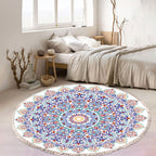 SOGA 120cm Mandala Round Area Thick Anti-slip Doormat, Home Decor