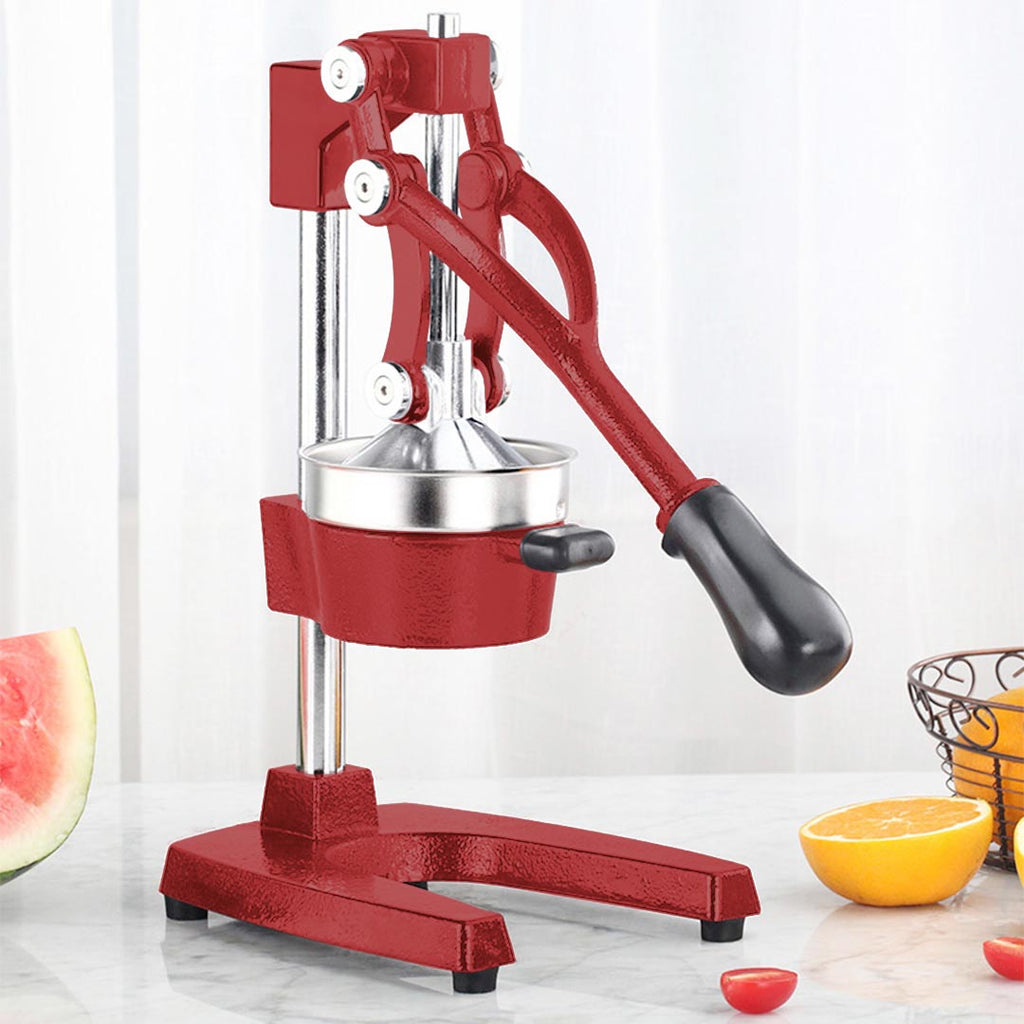 SOGA 2X Commercial Heavy-Duty Manual Citrus Juicer Hand Press Extractor – Red