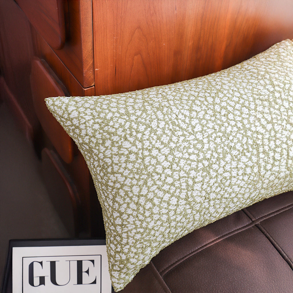 SOGA 35cm Modern Olive Green Speckled Pattern Textured Throw Pillow