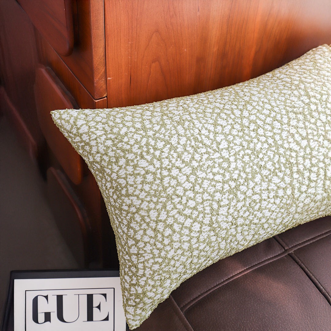 SOGA 35cm Modern Olive Green Speckled Pattern Textured Throw Pillow
