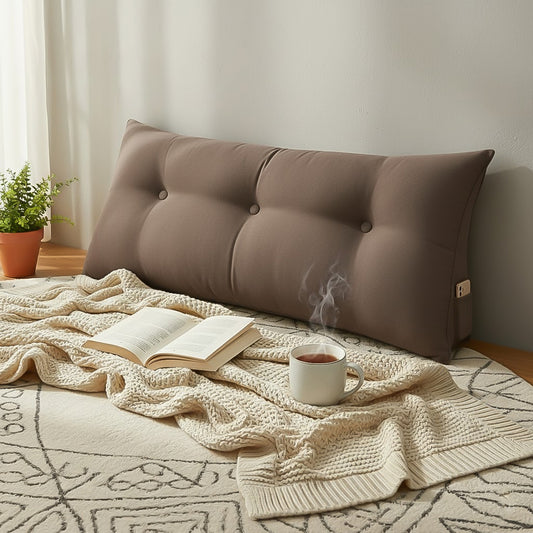 SOGA 100cm Coffee Triangular Wedge Bed Pillow Headboard Backrest Bedside Tatami Cushion Home Decor