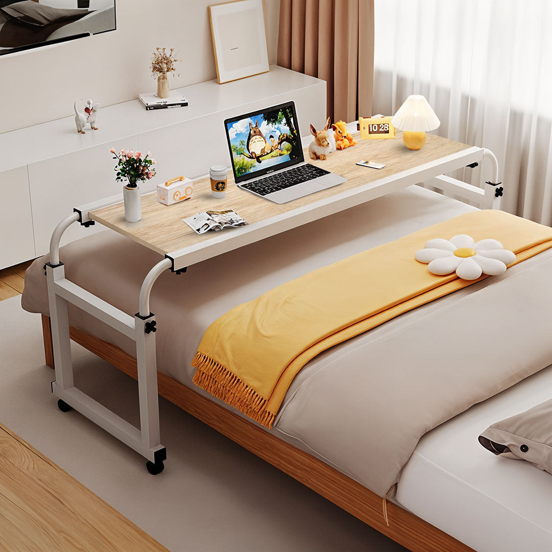 SOGA 140x45cm Bed Laptop Desk/Table with Movable Wooden Cross for Versatile Home Office