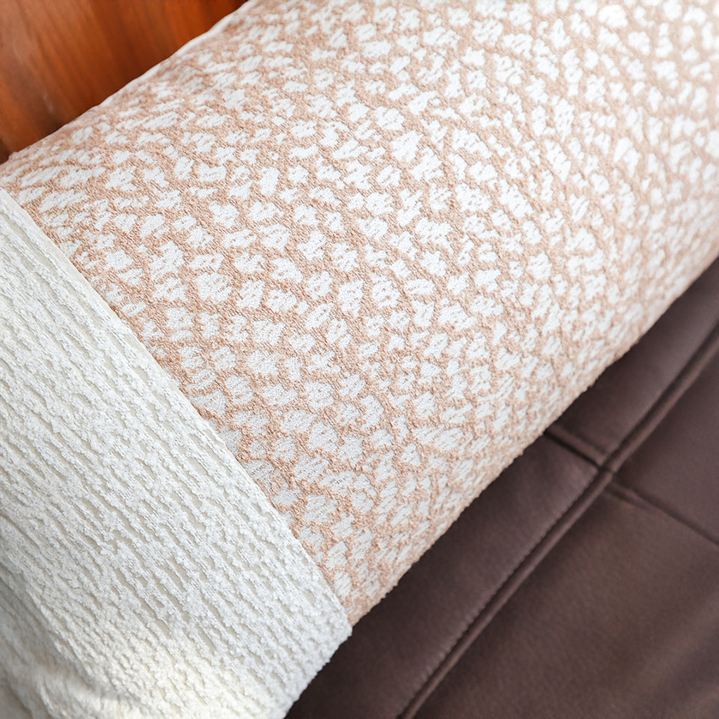 SOGA 2X 35cm Modern Beige Color Block Textured Decorative Throw Pillow