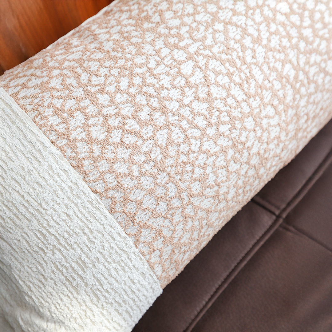 SOGA 2X 35cm Modern Beige Color Block Textured Decorative Throw Pillow