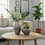SOGA Home & Living Bundle – White & Grey Ceramic Flower Vases for Elegant Living Room Decor $ 161