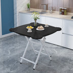 SOGA Black Minimalist Cat Ear Folding Table Indoor Outdoor Portable Stall Desk Home Decor