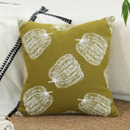 SOGA 50cm Throw Pillow Green Autumn Harvest Pumpkin Print Home Decor
