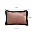 SOGA 30cm Mid century Style Raised Embroidery Texture Edged Lumbar Throw  Pillow