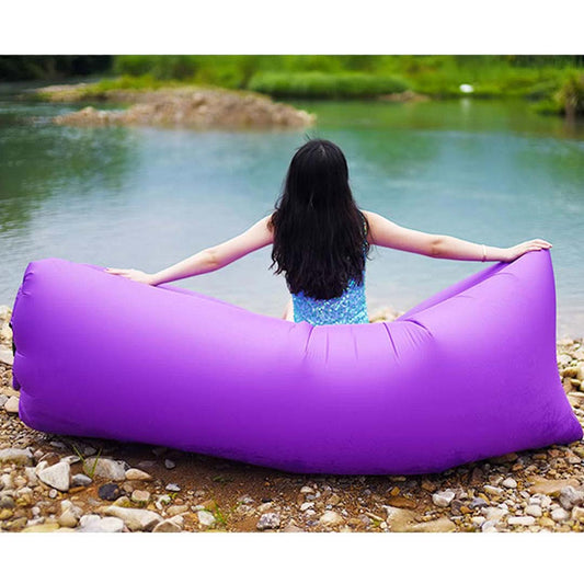 2X Fast Inflatable Sleeping Bag Lazy Air Sofa Purple