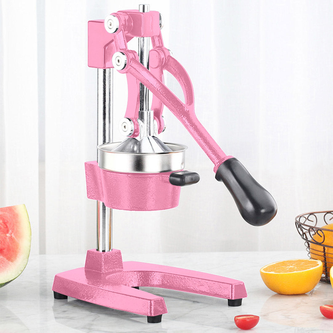 SOGA 2X Commercial Heavy-Duty Manual Citrus Juicer Hand Press Extractor – Pink